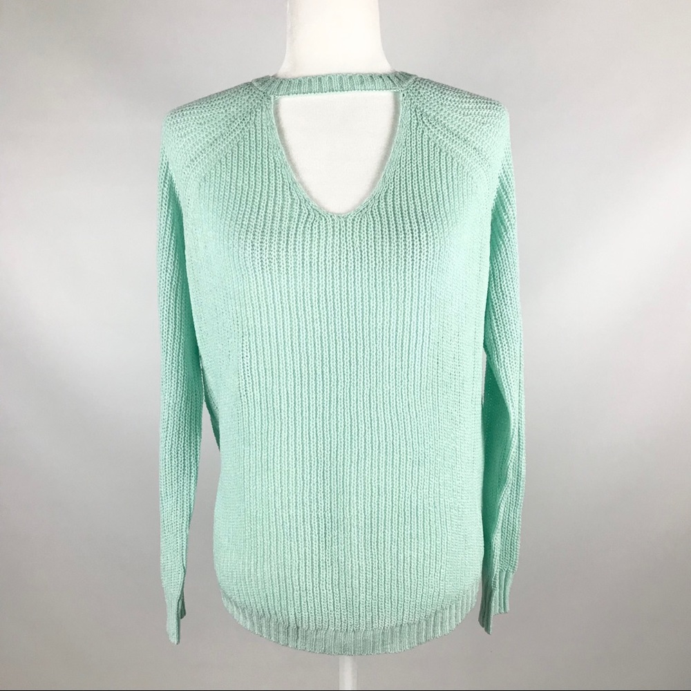 Entro NWT Mint Sweater With Choker Neckline Medium